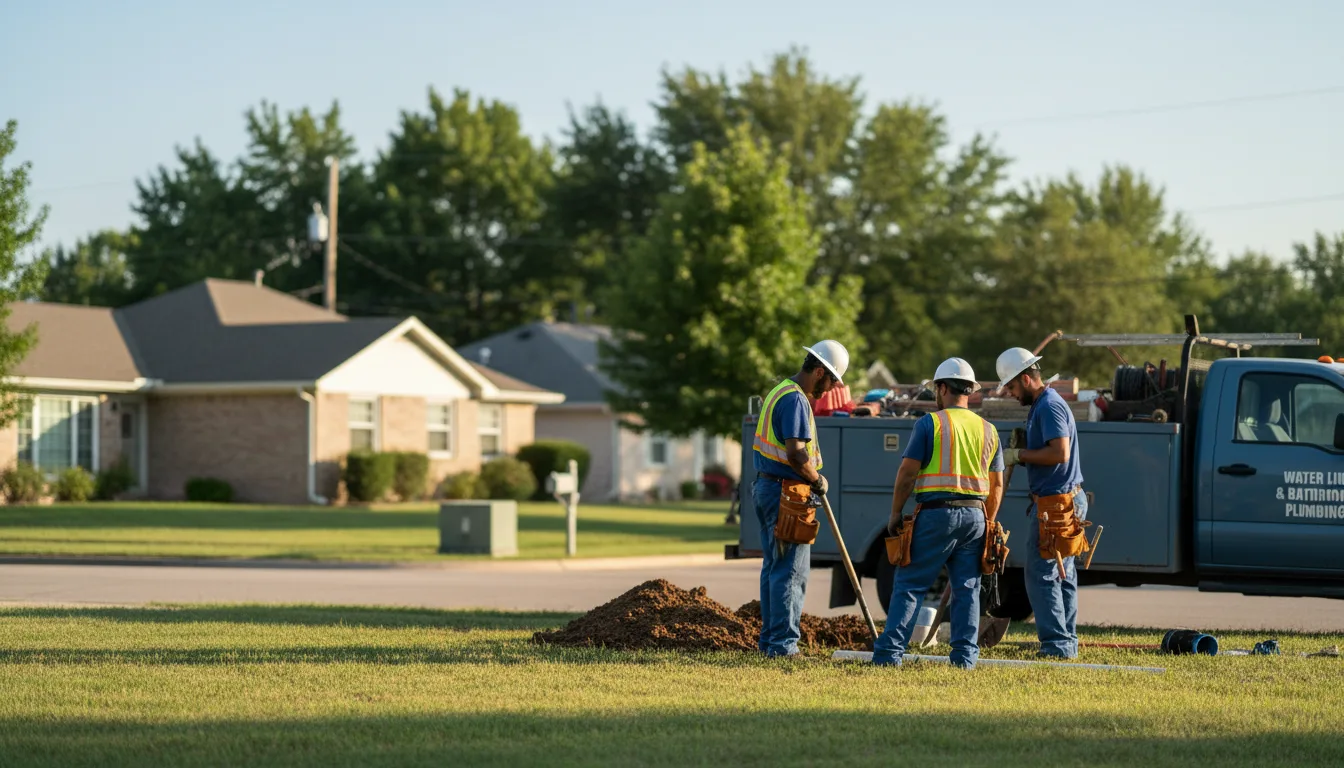 Residential water line and bathroom plumbing service in North Evans, NY